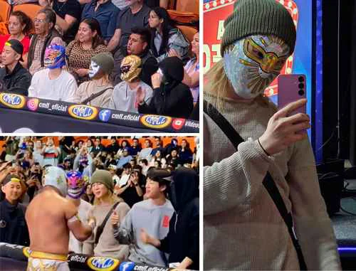 Miembros de BTS asisten a función de lucha libre en la Arena México