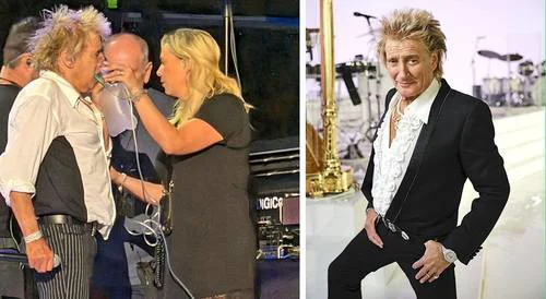 Rod Stewart casi se desmaya en concierto en Utah por infección respiratoria