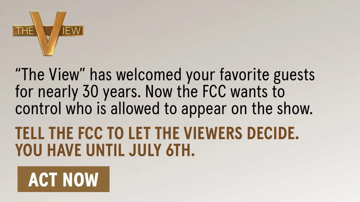 ABC lanza campaña pública para enfrentar investigaciones de la FCC sobre 'The View' y licencias
