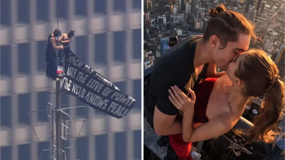 Pareja de documental de Netflix escala ilegalmente el Empire State Building y se compromete en la cima