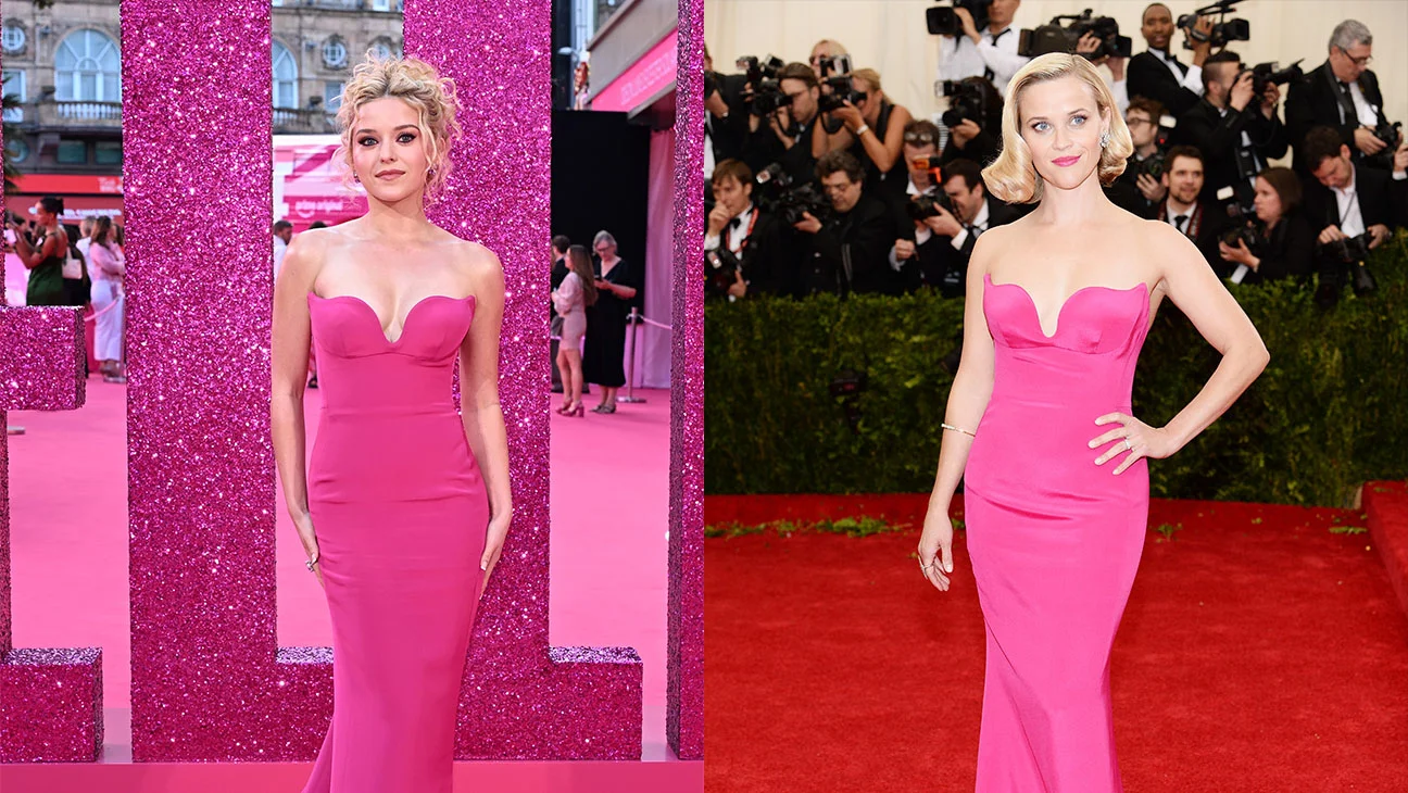 Lexi Minetree rinde homenaje a Reese Witherspoon con vestido del Met Gala 2014 en premiere de 'Elle'
