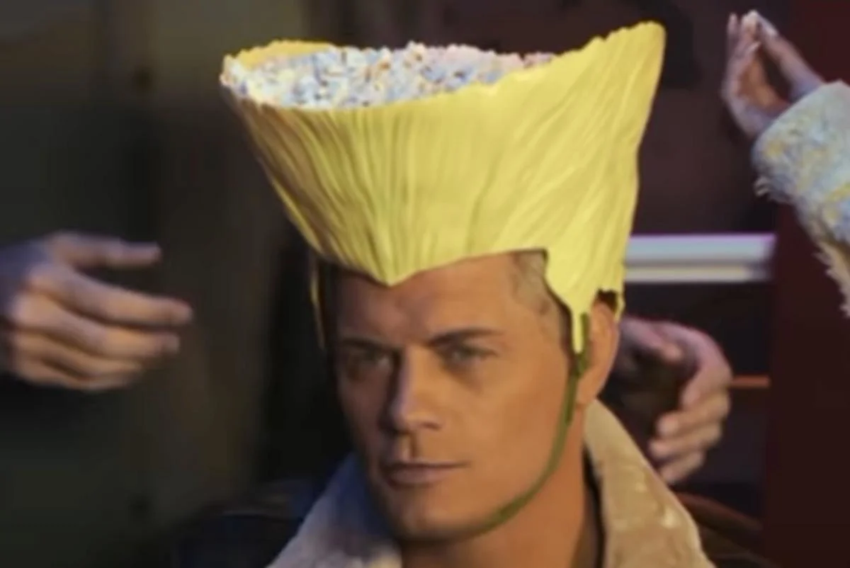 AMC Theaters lanza cubo de palomitas con el peinado de Guile interpretado por Cody Rhodes